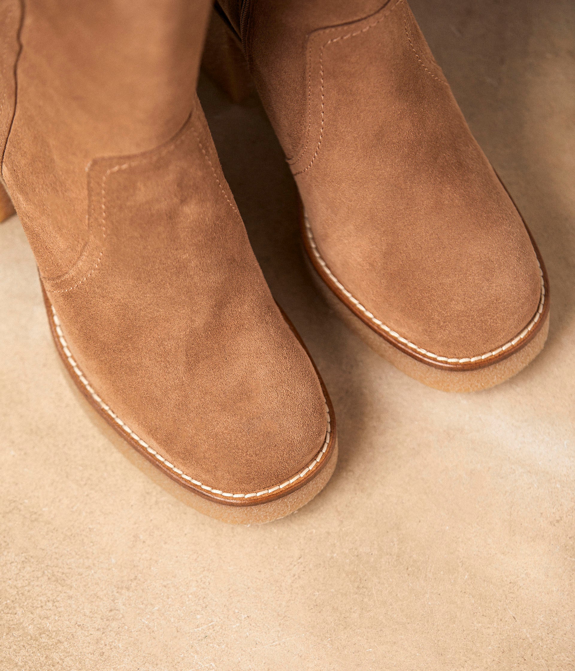 Bottes cuir velours Asha