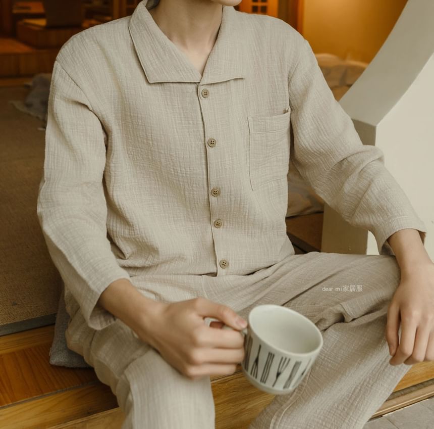 Sweetzer - Koppel bijpassende pyjamaset: shirt met zakdetail + broek (verschillende ontwerpen)