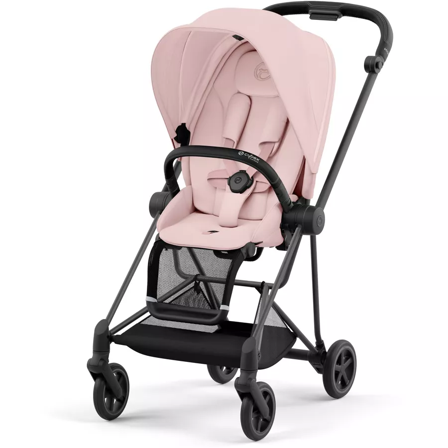 cybex PLATINUM Kombikinderwagen New Mios Matt Black Peach Pink