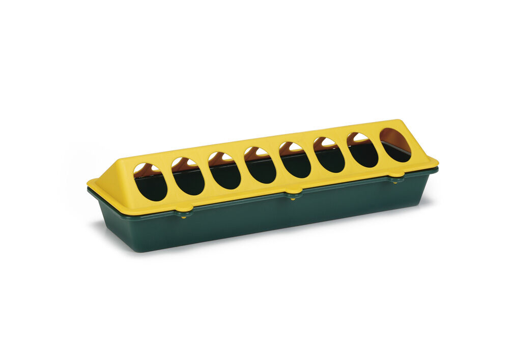 Olba Voerbak - Kuiken - Plastic - Geel / Groen - 7x30.5x10.5 cm