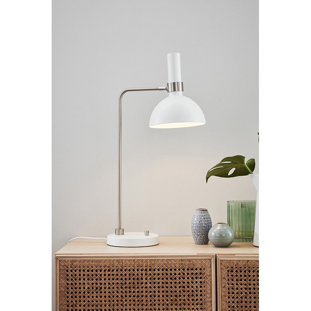 BORDLAMPE MARSKSLÖJD LARRYHVIT/STÅL