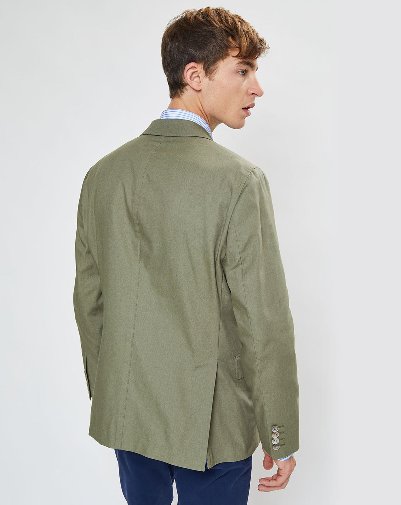 Hackett London Veste en Coton Canvas kaki