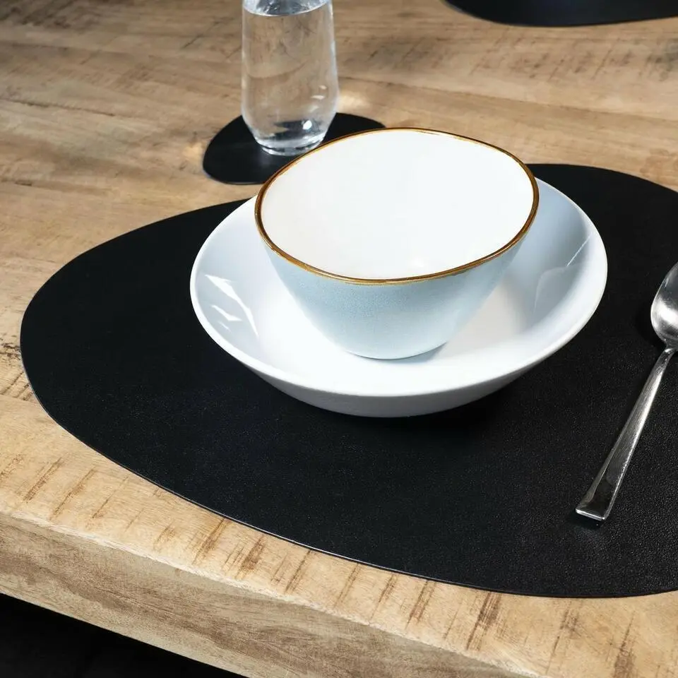 Krumble Placemat set design - 4 stuks - Zwart