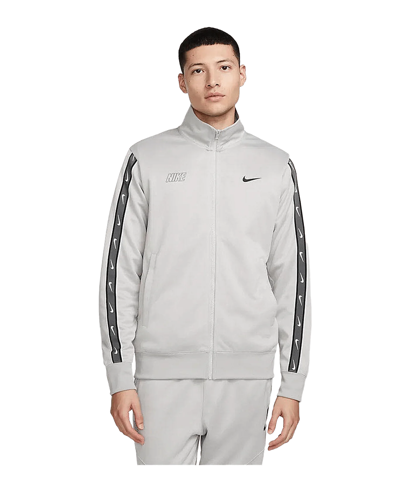 Nike Repeat Tracktop Grau Schwarz F012