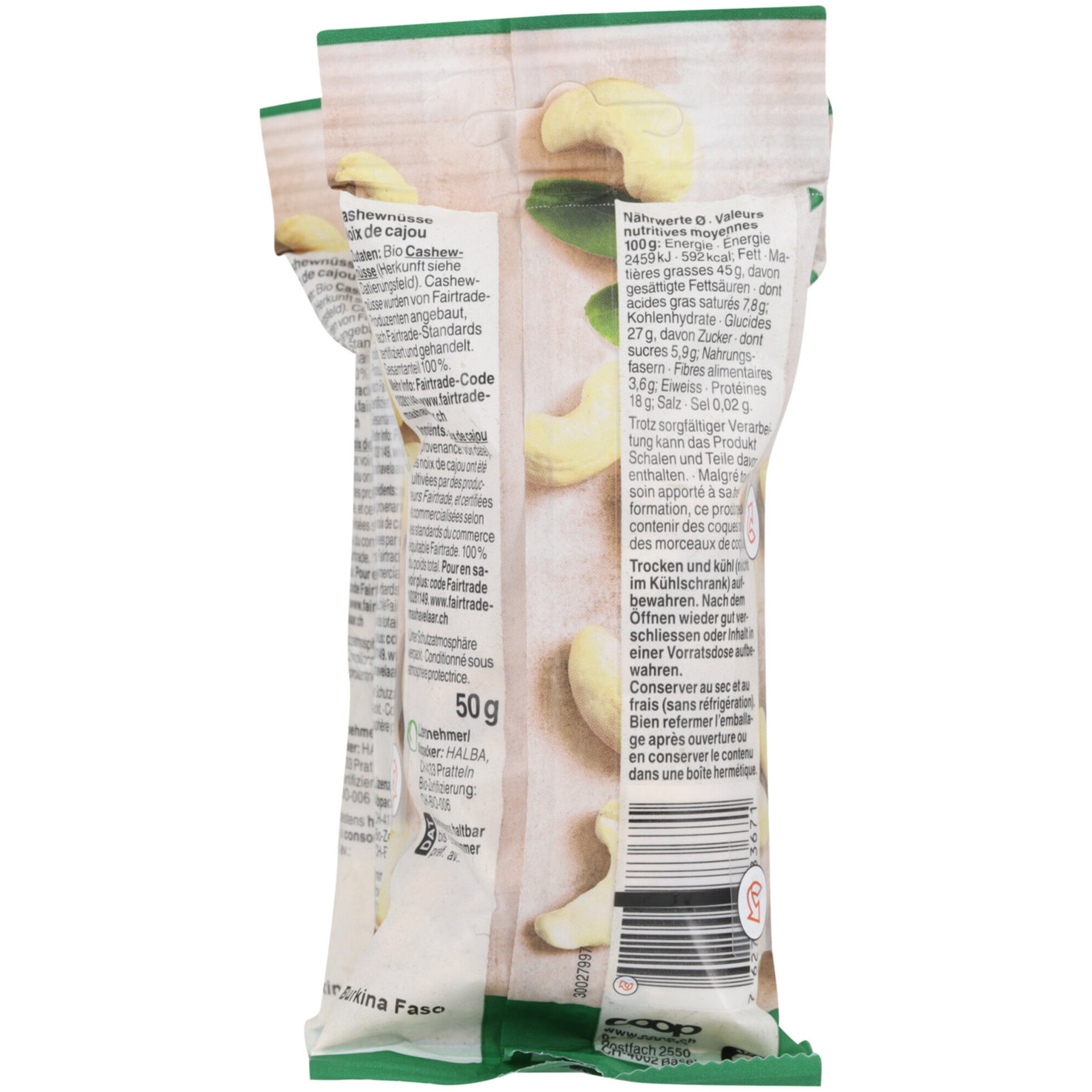 Naturaplan Bio Cashewnüsse 3x50g
