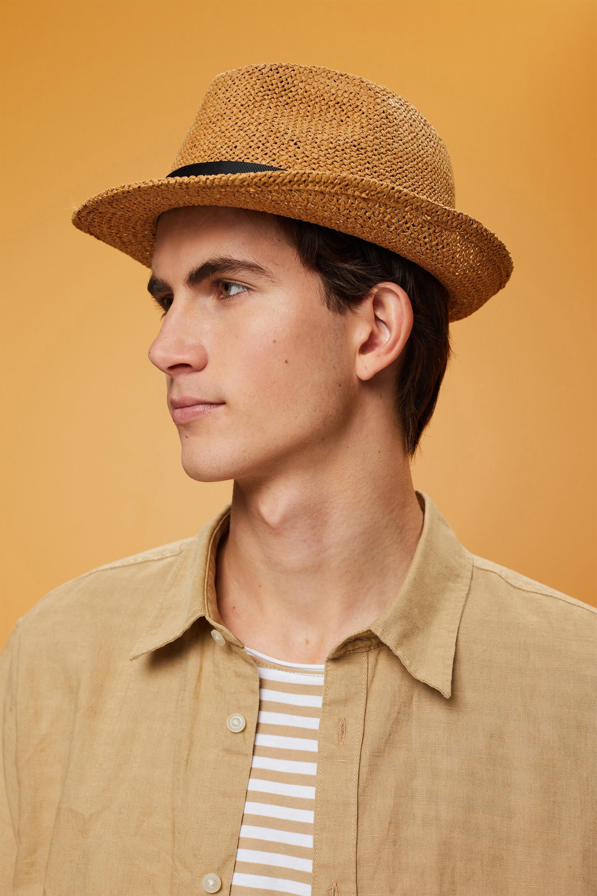 Chapeau trilby tissé
