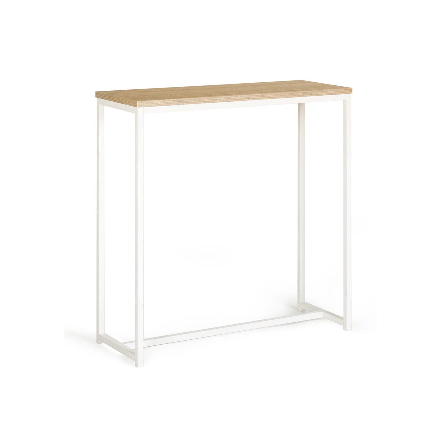Console DETROIT design industriel bois et métal blanc
