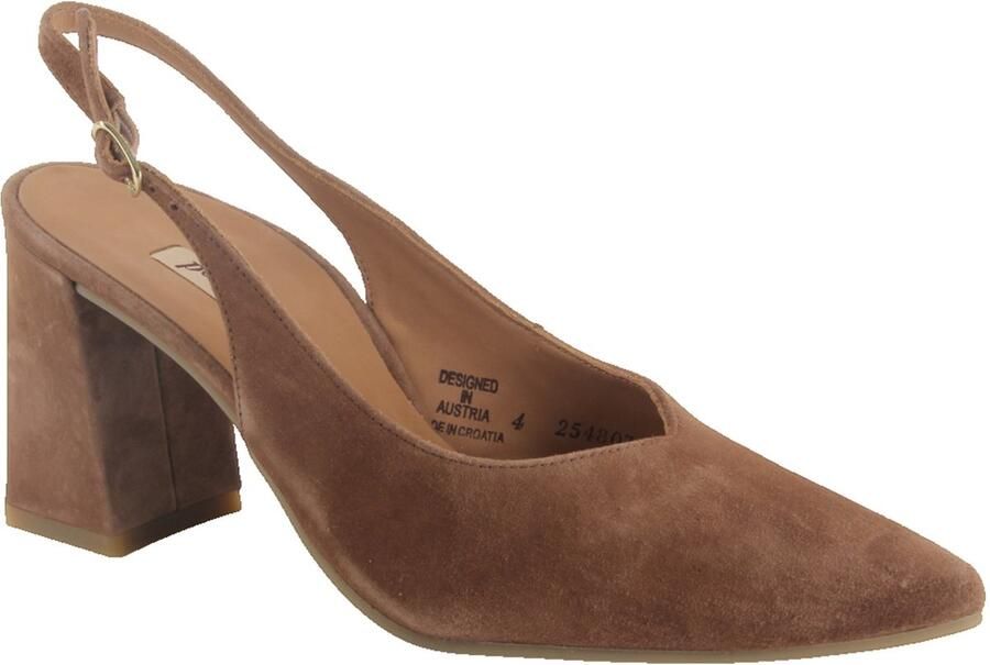 PAUL GREEN Slingbacks Dames 6101 Maat: 40 Materiaal: Suède Kleur: Camel
