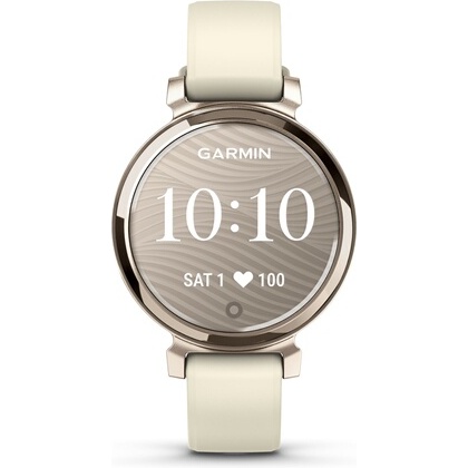 Montre connectée Garmin Lily 2, Cream Gold bracelet silicone blanc coco