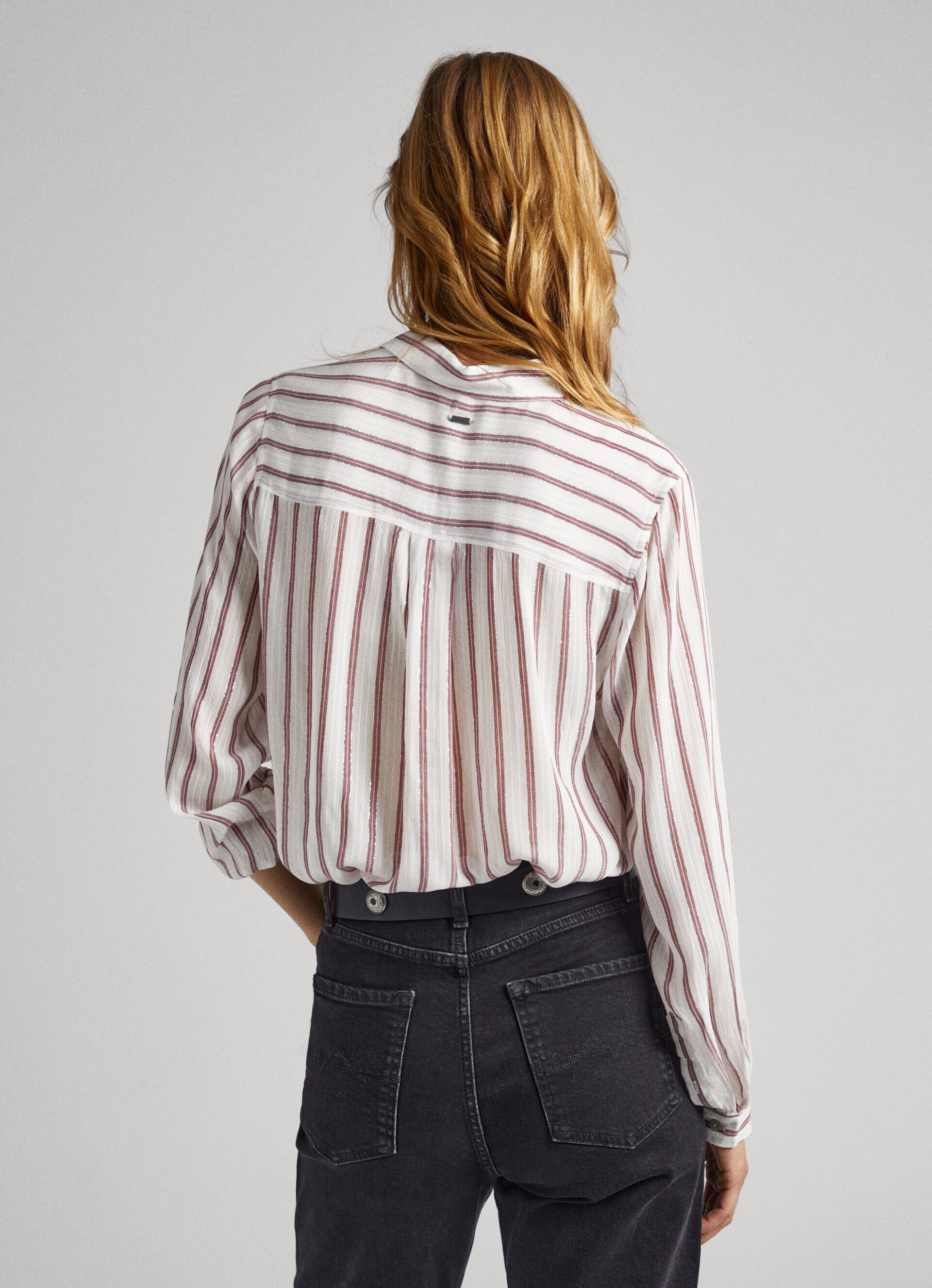 CAMISA LISTRADA DE MANGA LONGA - multicolorida