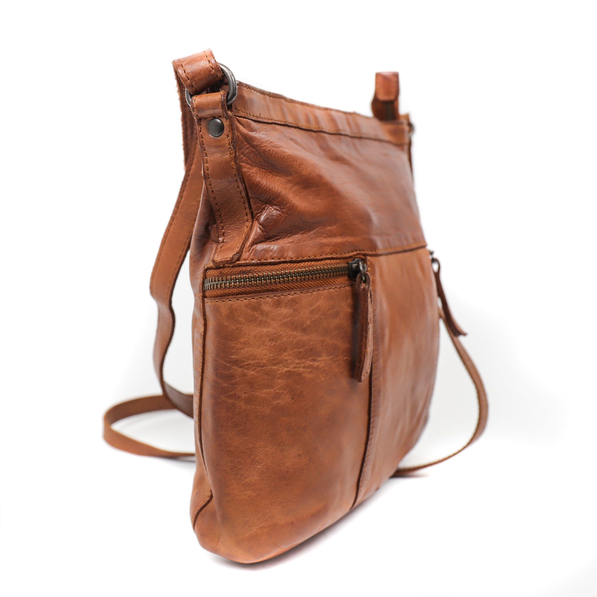 Bear Design Cow Lavato Schoudertas Chessi Cognac CL35556