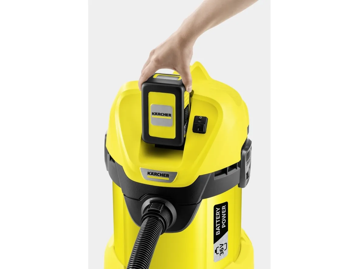 Kärcher WD 3 Battery Set - Støvsuger - beholder - ledningsfri