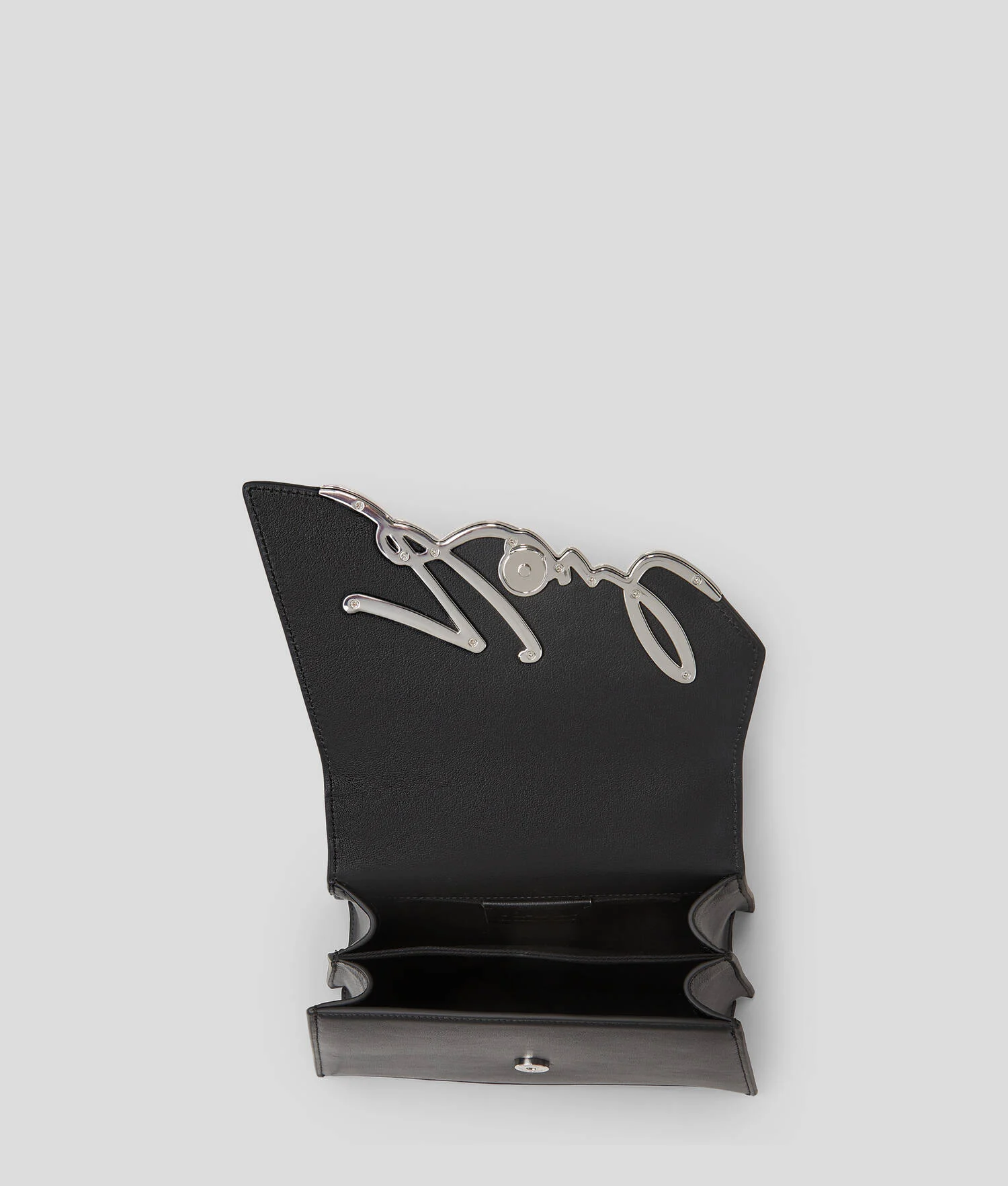 SAC BANDOULIÈRE DE TAILLE MOYENNE K/SIGNATURE - Noir-Nickel