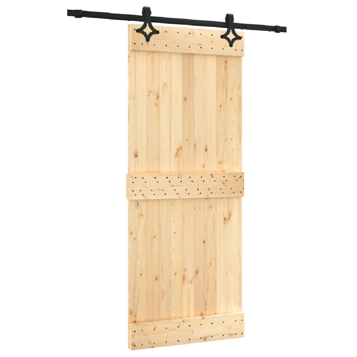 vidaXL Porte coulissante en pin massif - 85x210 cm