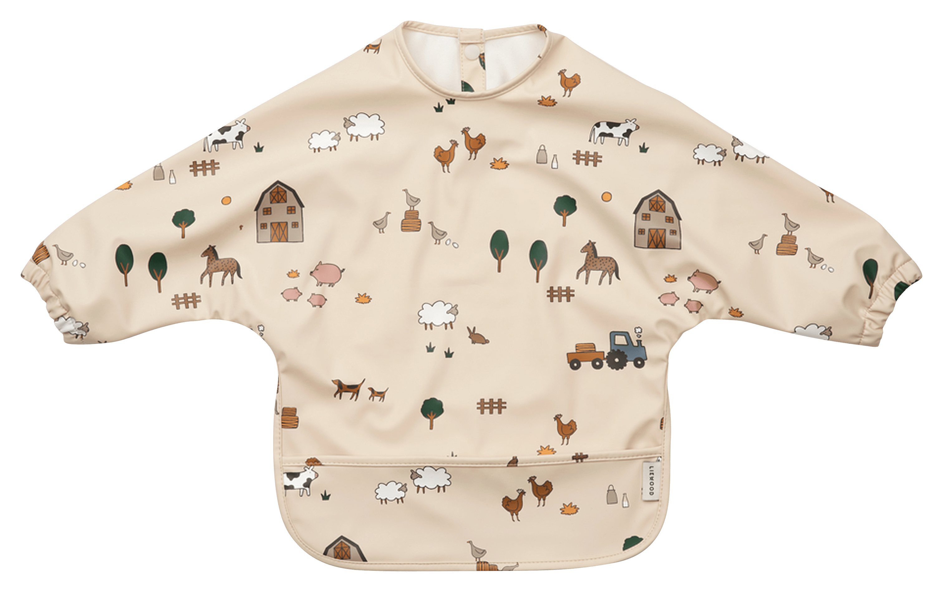 MERLE - Tablier imprimé | Beige