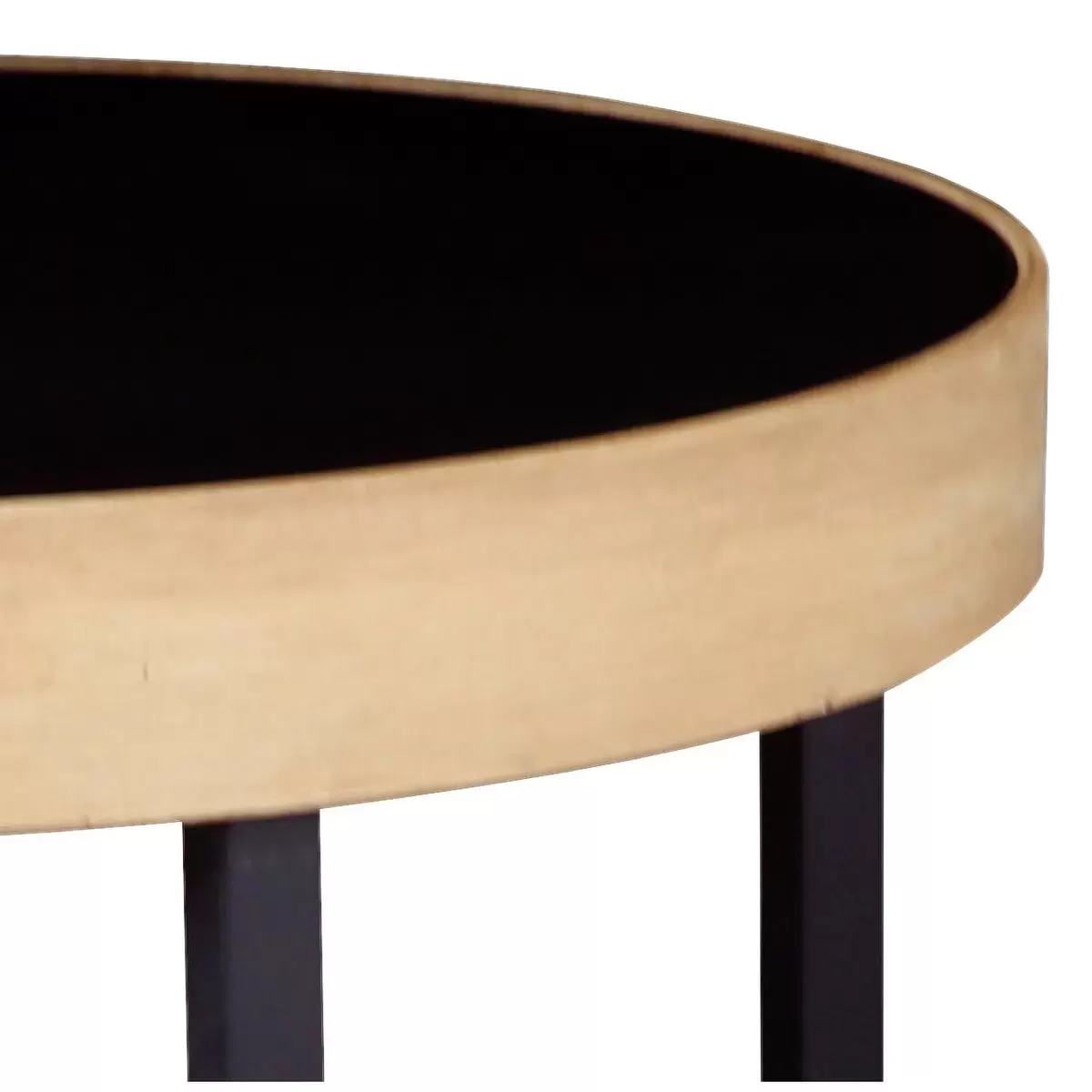Salontisch rund Tender schwarz,Eiche