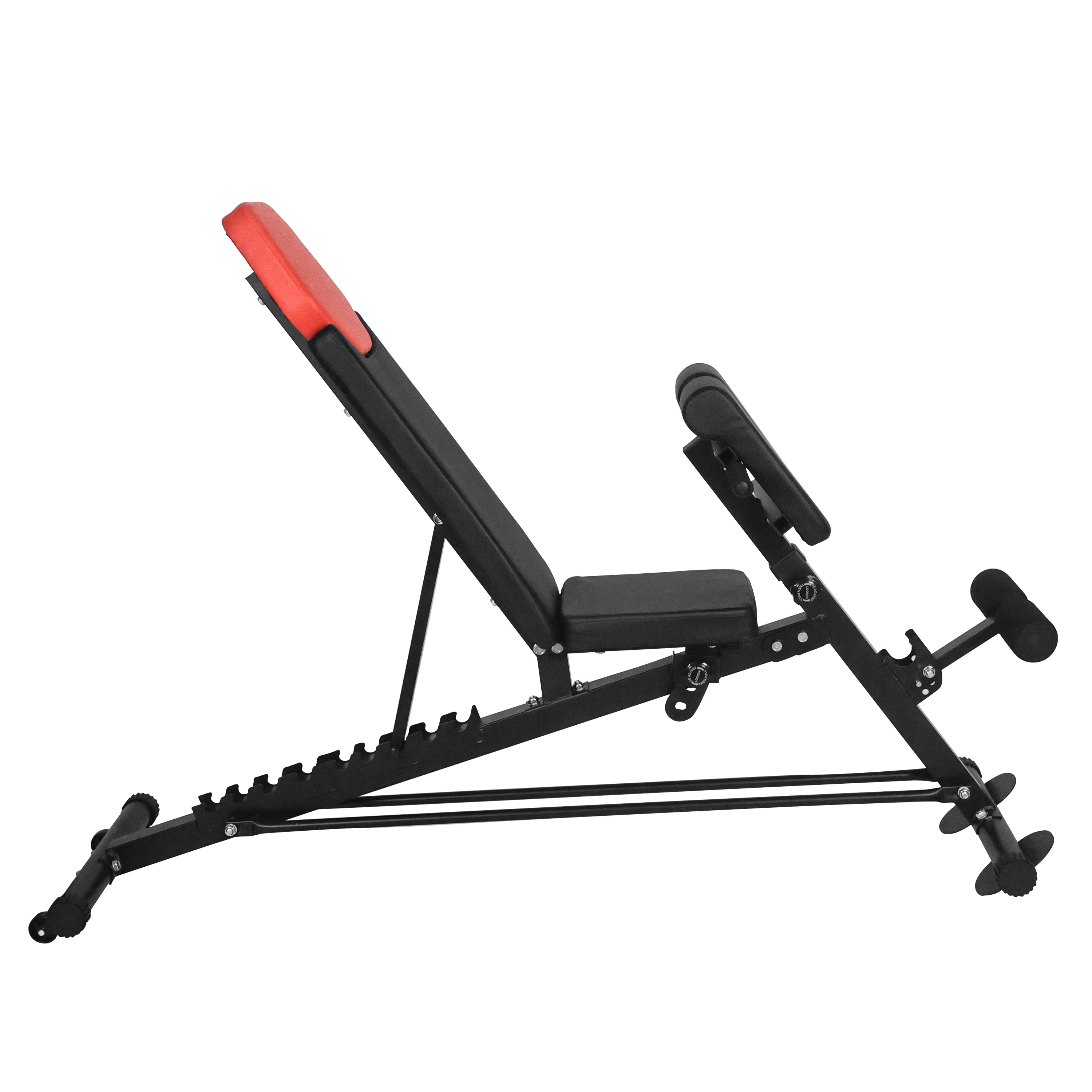 Hantelbank multifunktional POW schwarz/rot