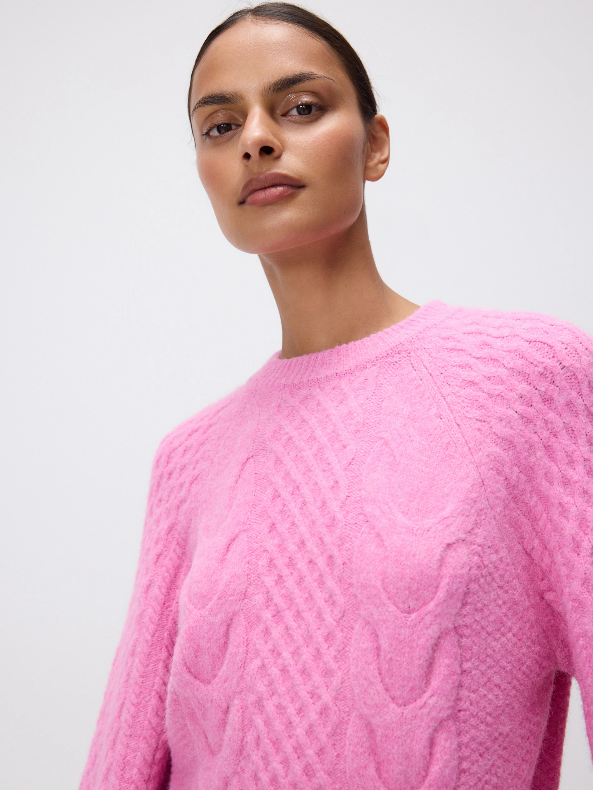 Pullover aus Strukturstoff