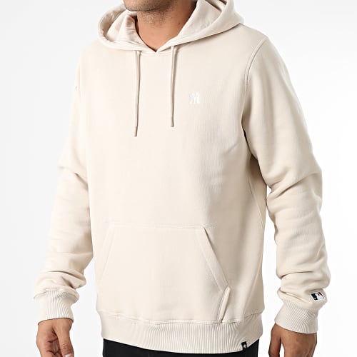 Sweat Capuche New York Yankees Base Runner Embroidery Beige