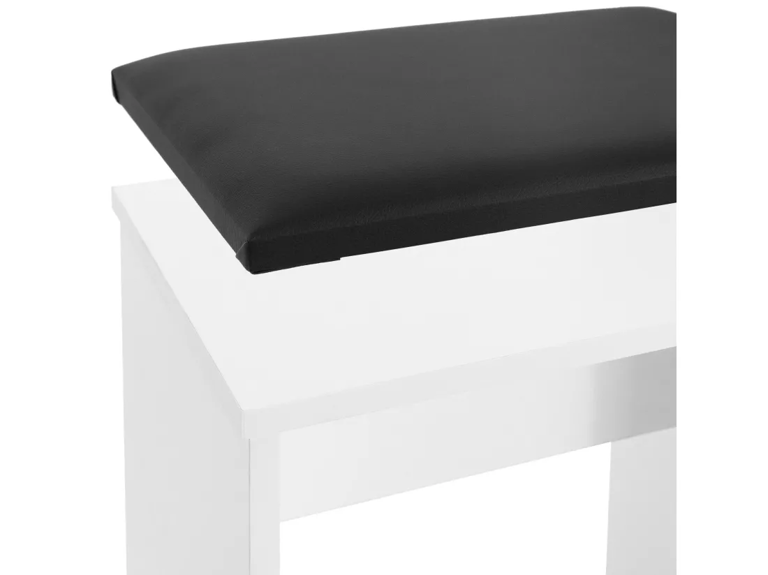 Coiffeuse blanc avec miroir pliable table de maquillage ML-DESIGN
