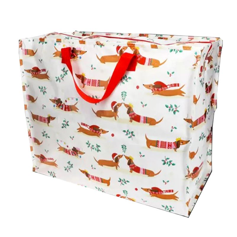 Sac de rangement Jumbo 58 cm Festive Sausage Dog