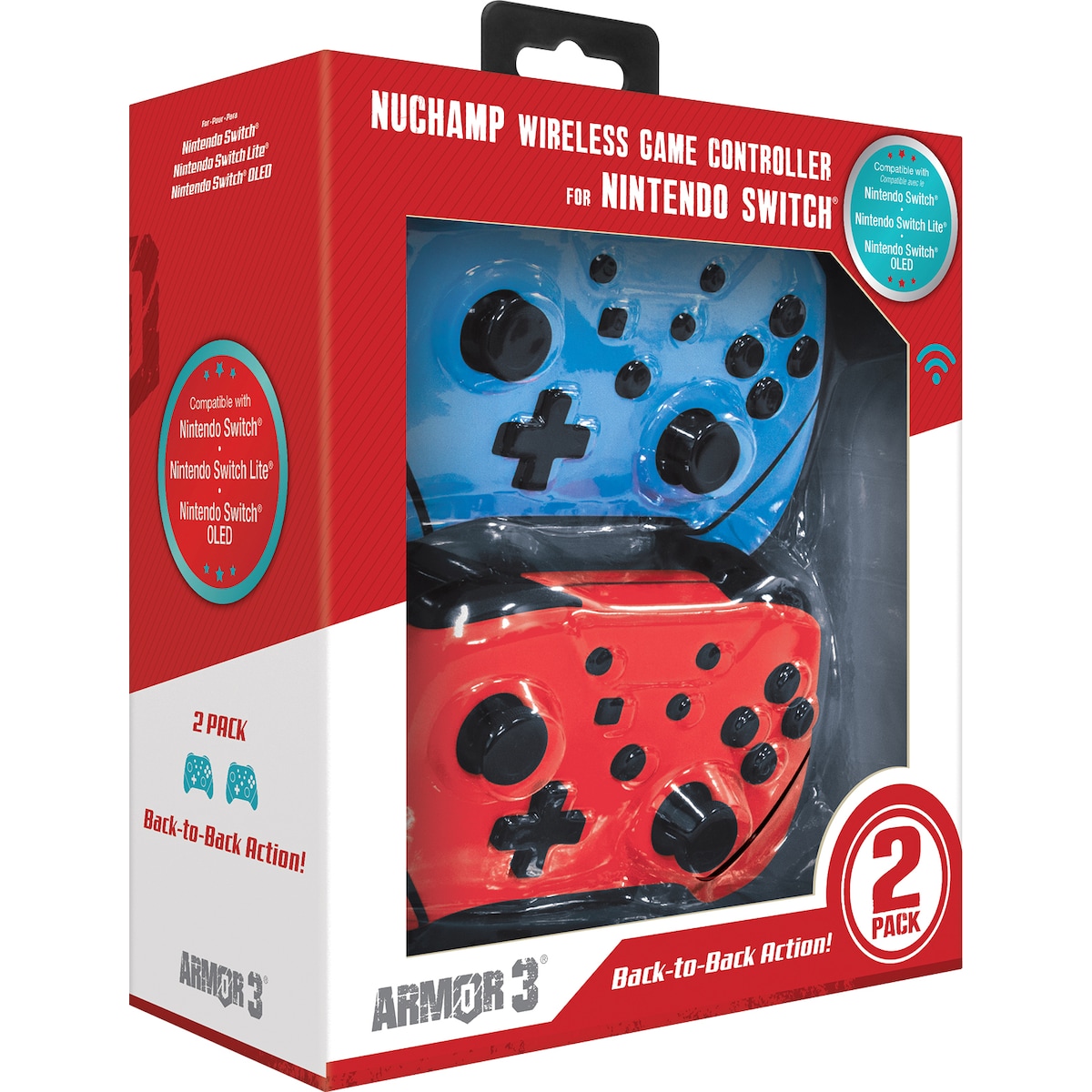 Hyperkin Nuchamp Nintendo Switch trådløs kontroller (2-pk)