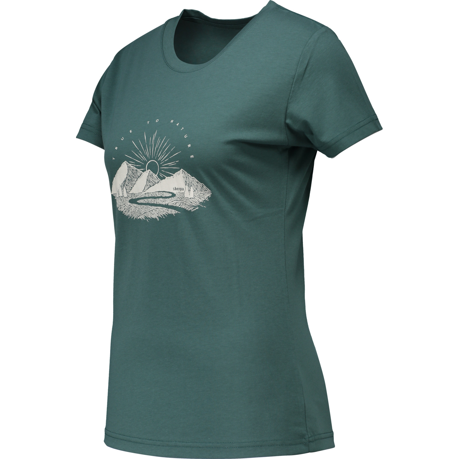 Sherpa Damen-T-Shirt Yongzin Graphic M, grün