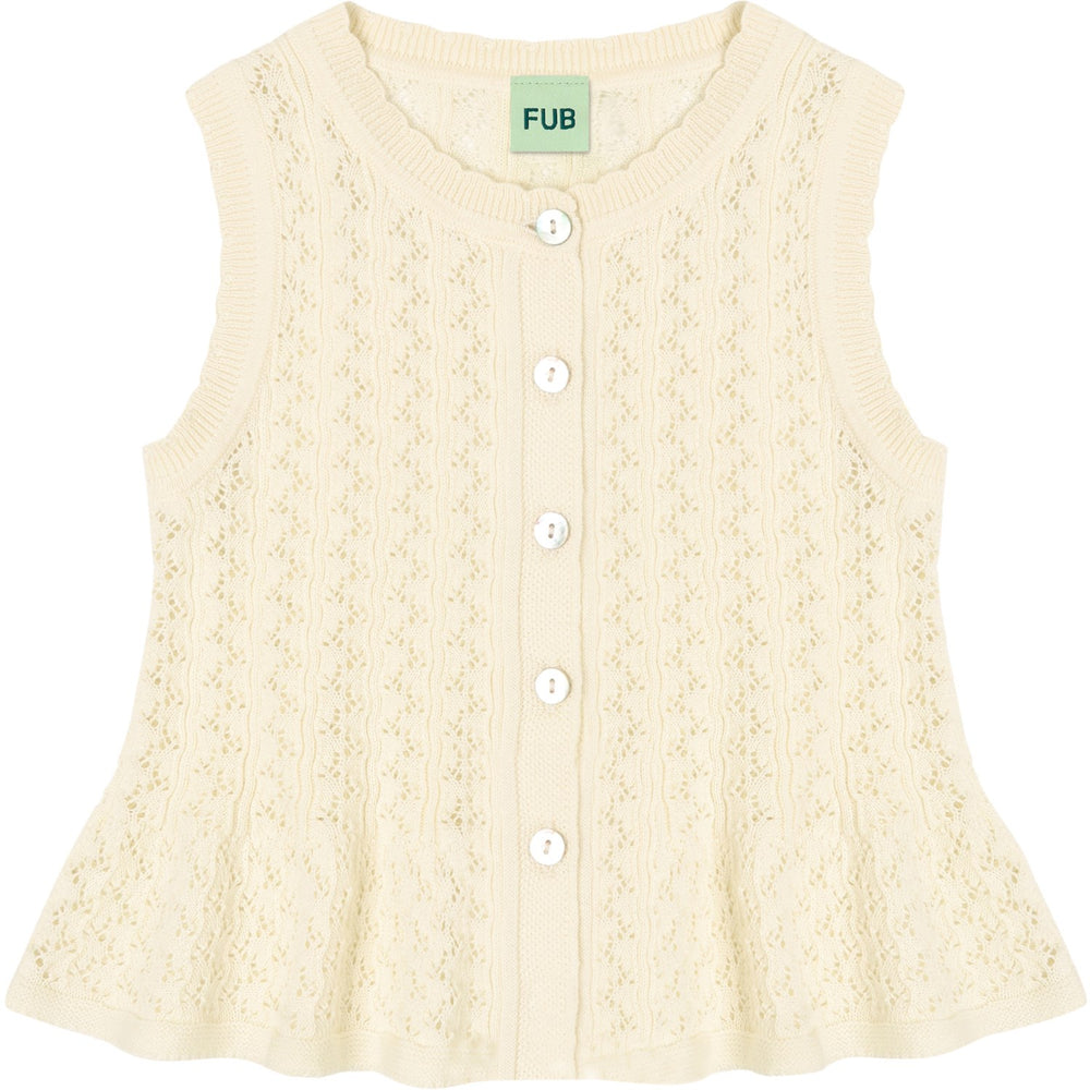 Køb FUB Ecru Pointelle Top