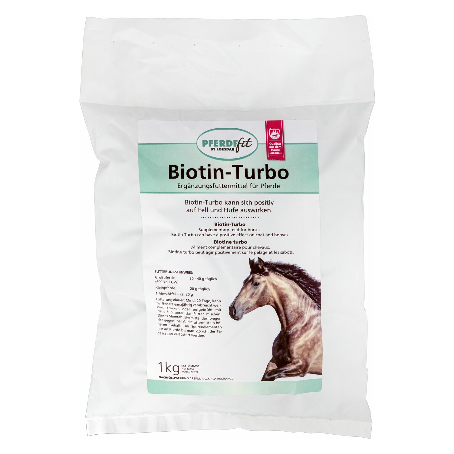 PFERDEfit by Loesdau Biotin-Turbo  - 1 kg Nachfüllpack