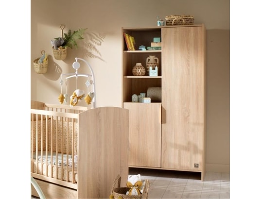SAUTHON - Chambre bébé trio azur - lit 120x60 + commode a langer 3 tir