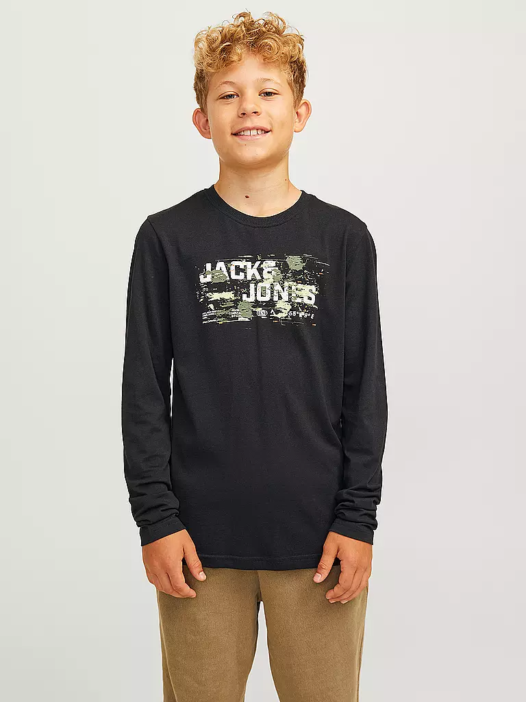 JACK & JONES Jungen Langarmshirt JCOOUTDOOR schwarz