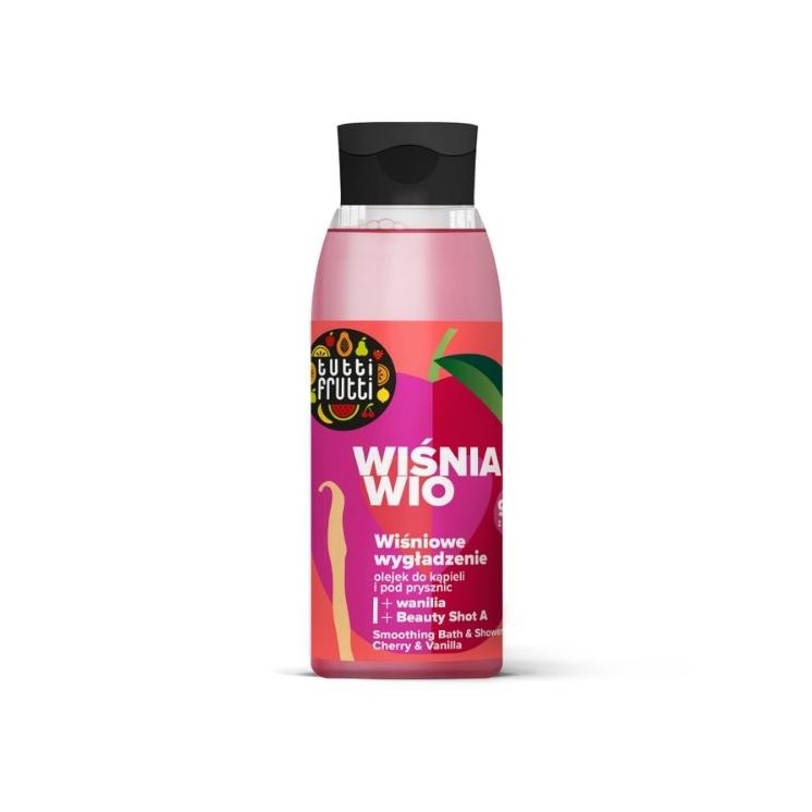 Farmona Tutti Frutti Wiśnia Wio Gladmakende Bad- en Doucheolie Kers en Vanille + Beauty Shot A 400 ml