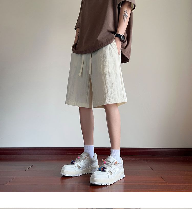 Breeson - Hoge taille effen wijde joggingbroek