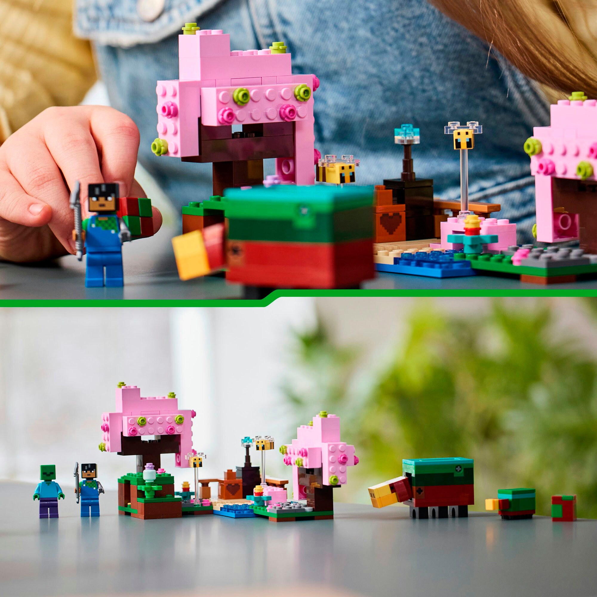 LEGO Konstruktionsspielzeug Minecraft Der Kirschblütengarten