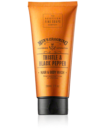 Scottish Fine Soaps Men's Grooming Thistle & Black Pepper Hair & Body Wash 200ml