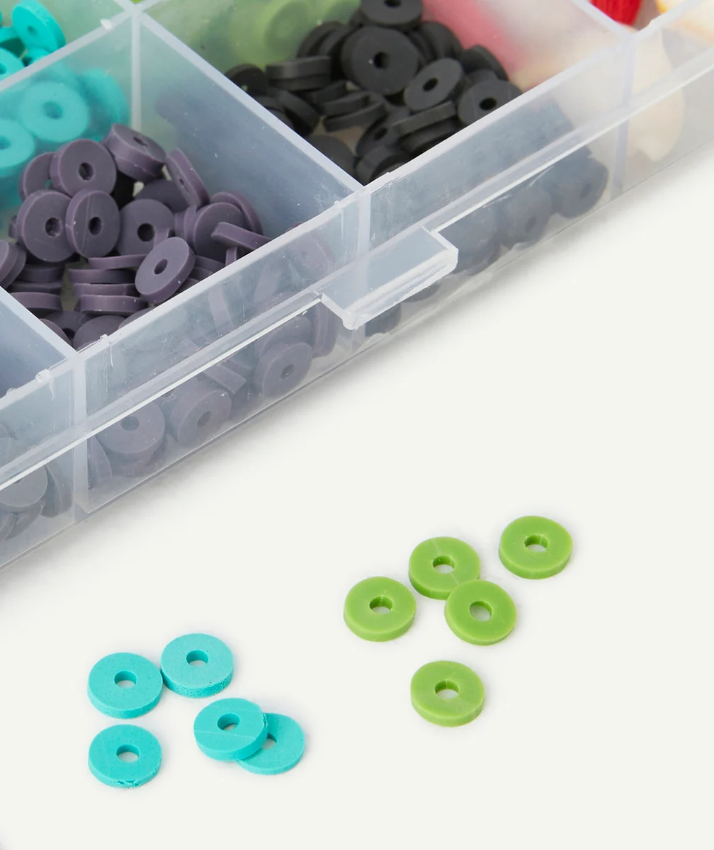 LA PETITE EPICERIEBOÎTE DE PERLES HEISHI 11 COULEURS NATURELLES AVEC ACCESSOIRES