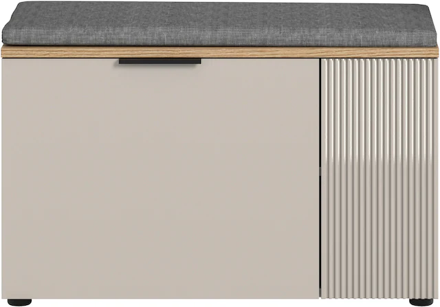 INOSIGN Sitzbank »EDIL, Breite 80cm, 2 Türen, 4 Fächer, inkl. Sitzkissen« moderne Farbkombination, Platz für ca. 6 Paar Schuhe, 2 Stk. tlg. Garderobenbank, Bank, Flurbank, Schuhbank, Dielenbank