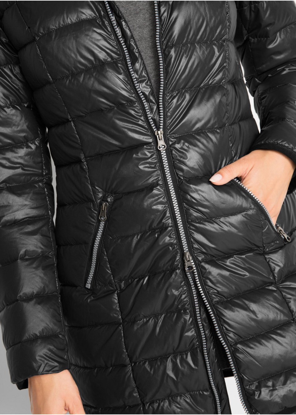 Veste longue en duvet ultra-léger