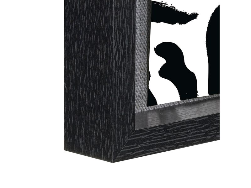 Hama Bilderrahmen Muro Schwarz, 16.5 x 21.5 cm Einzelbilderrahmen mit Schnur und Klammern