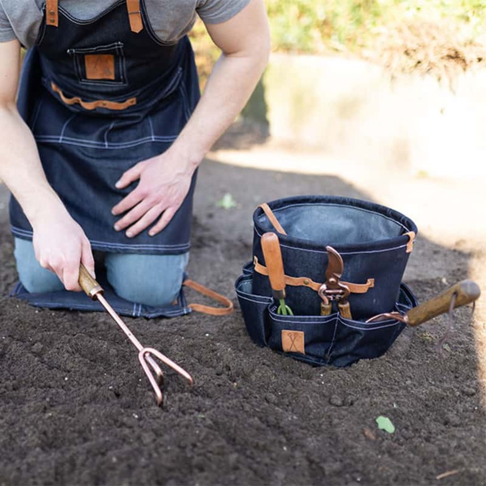 Sac à outils de jardin en jeans