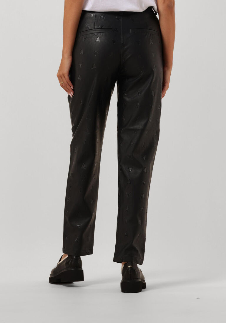 ALIX THE LABEL zwarte alix the label pantalon logo fo leather pants