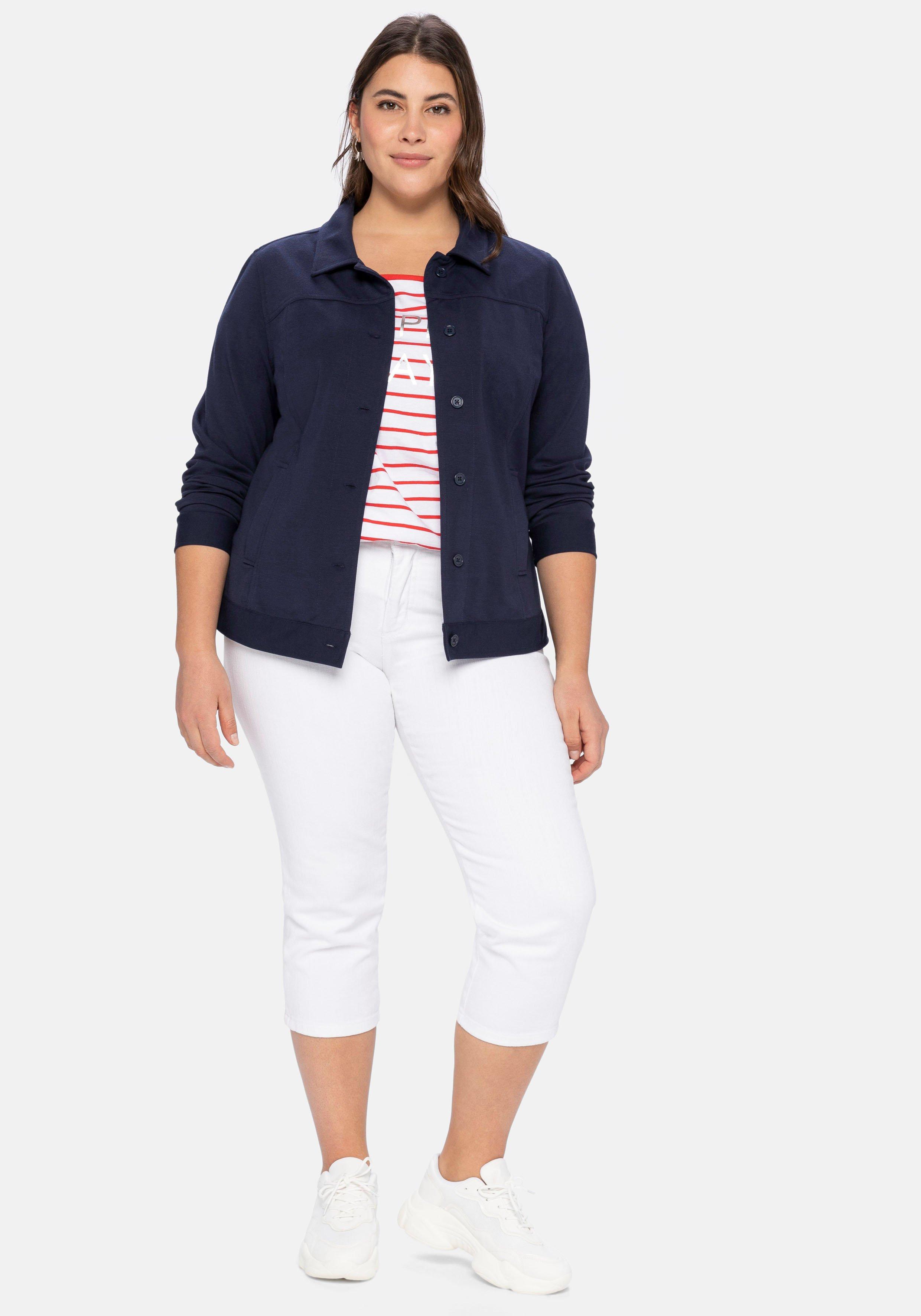 Kurzjacke aus Interlock, leicht tailliert