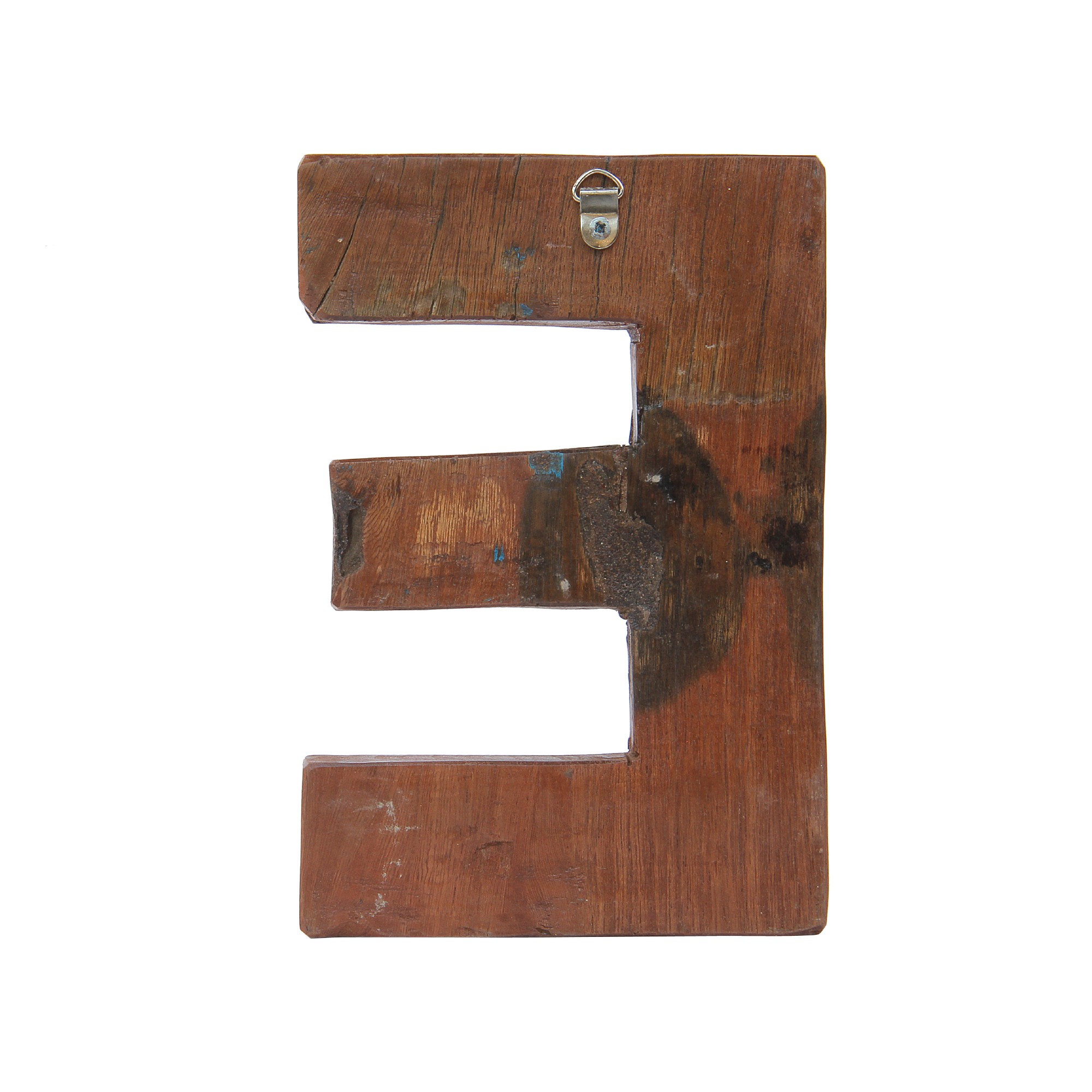 Holzbuchstabe 'E', mehrfarbig, T 2,5 cm, B 13 cm, H 19 cm von fischer's lagerhaus