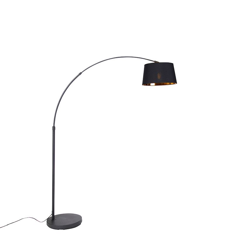 Moderne booglamp zwart met goud - Arc Basic