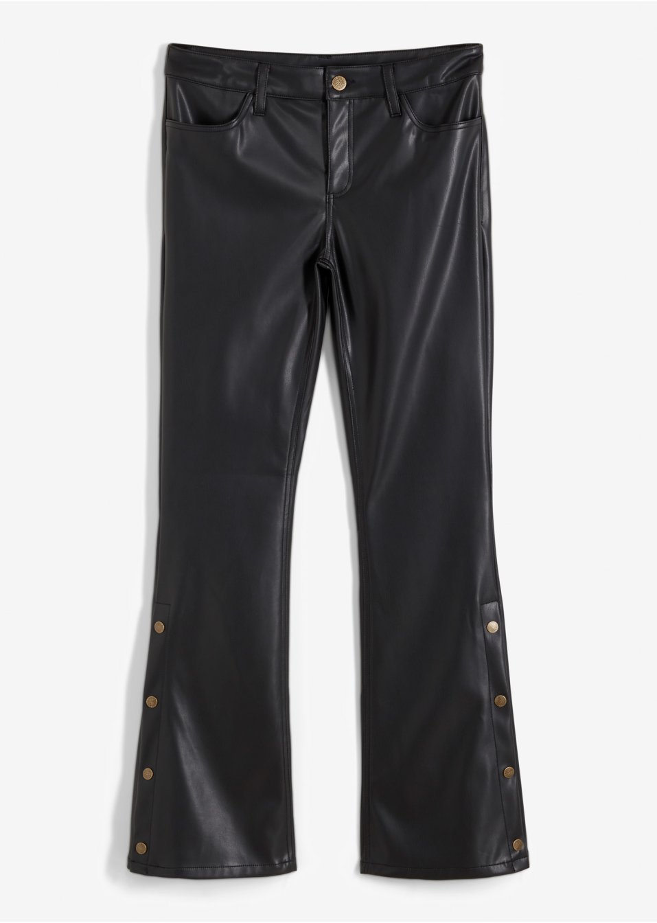 Pantalon évasé avec boutons bijoux