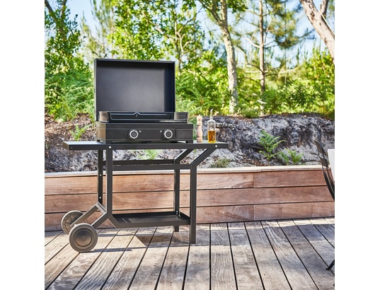 FORGE ADOUR - Plancha Modern électrique, 60 cm, Chassis noir et gris