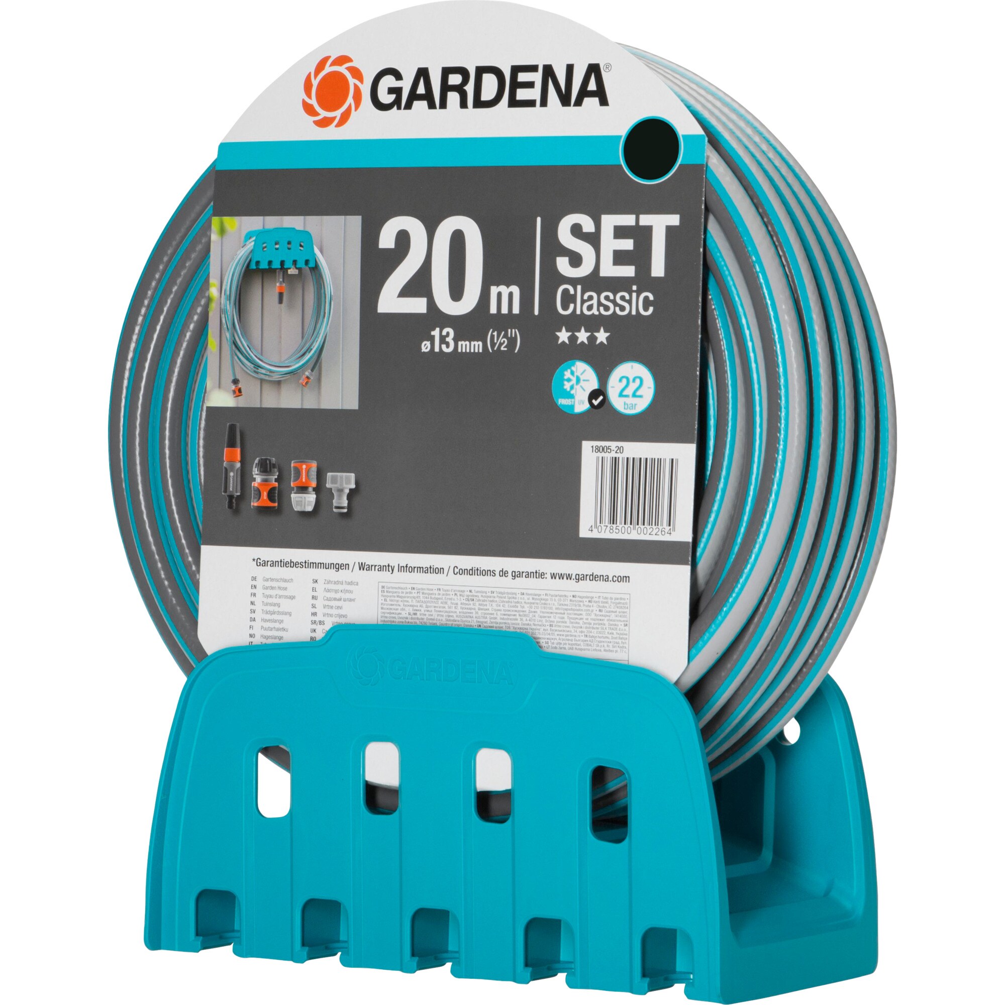 GARDENA Schlauch Wandschlauchhalter mit Schlauch
