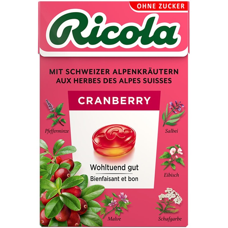 Ricola Cranberry, 50 g