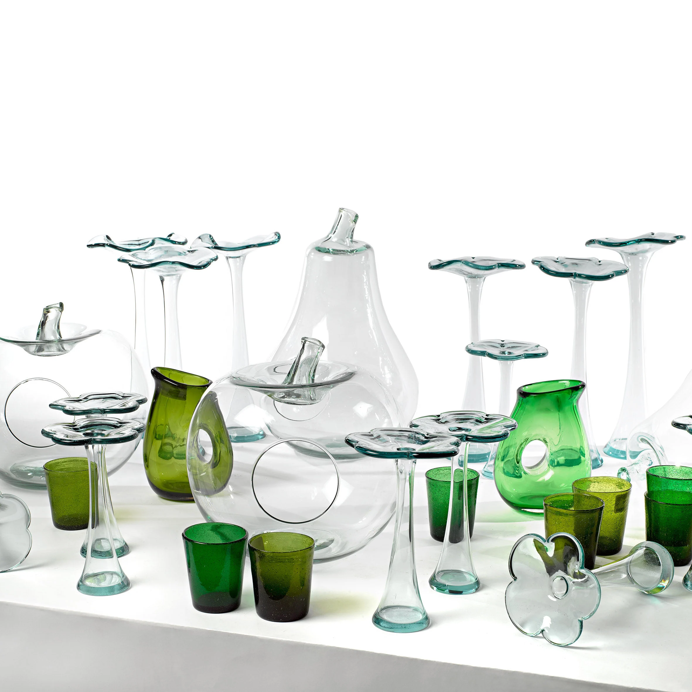 JUG WITH HOLE - Carafe verre | Vert