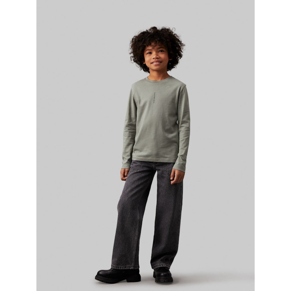 Køb Calvin Klein Meteor Green Minimalistic Logo Bluse